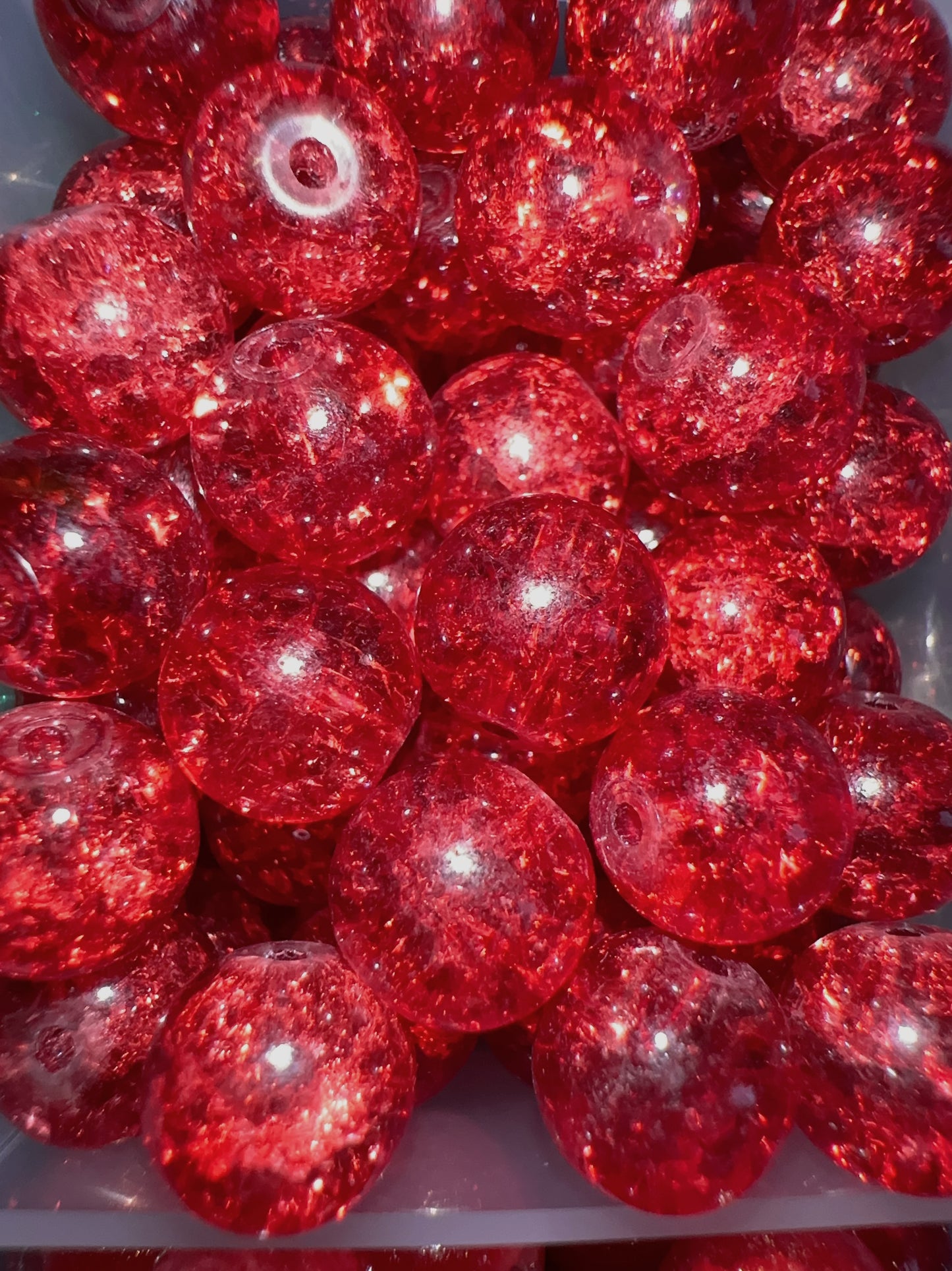 Glass Beads - Red