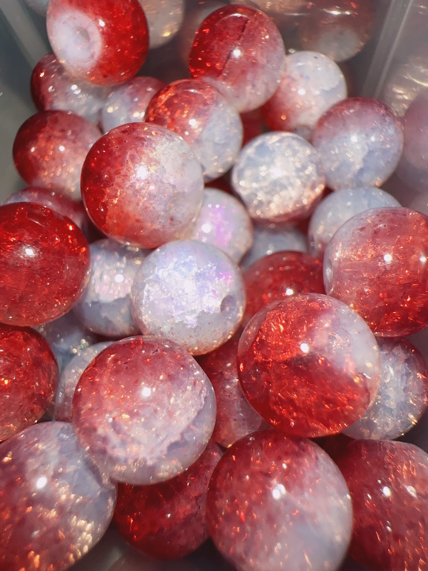 Glass Beads - Red