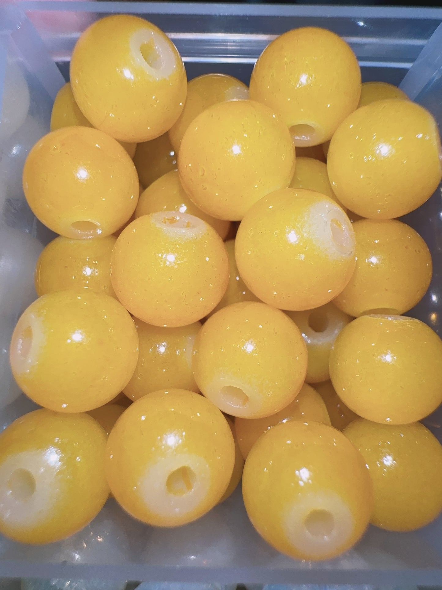 Glass Beads - Yellow