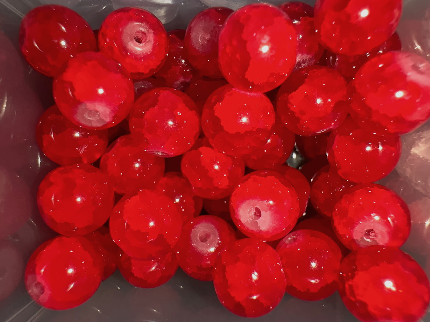 Glass Beads - Red