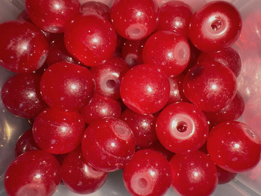 Glass Beads - Red