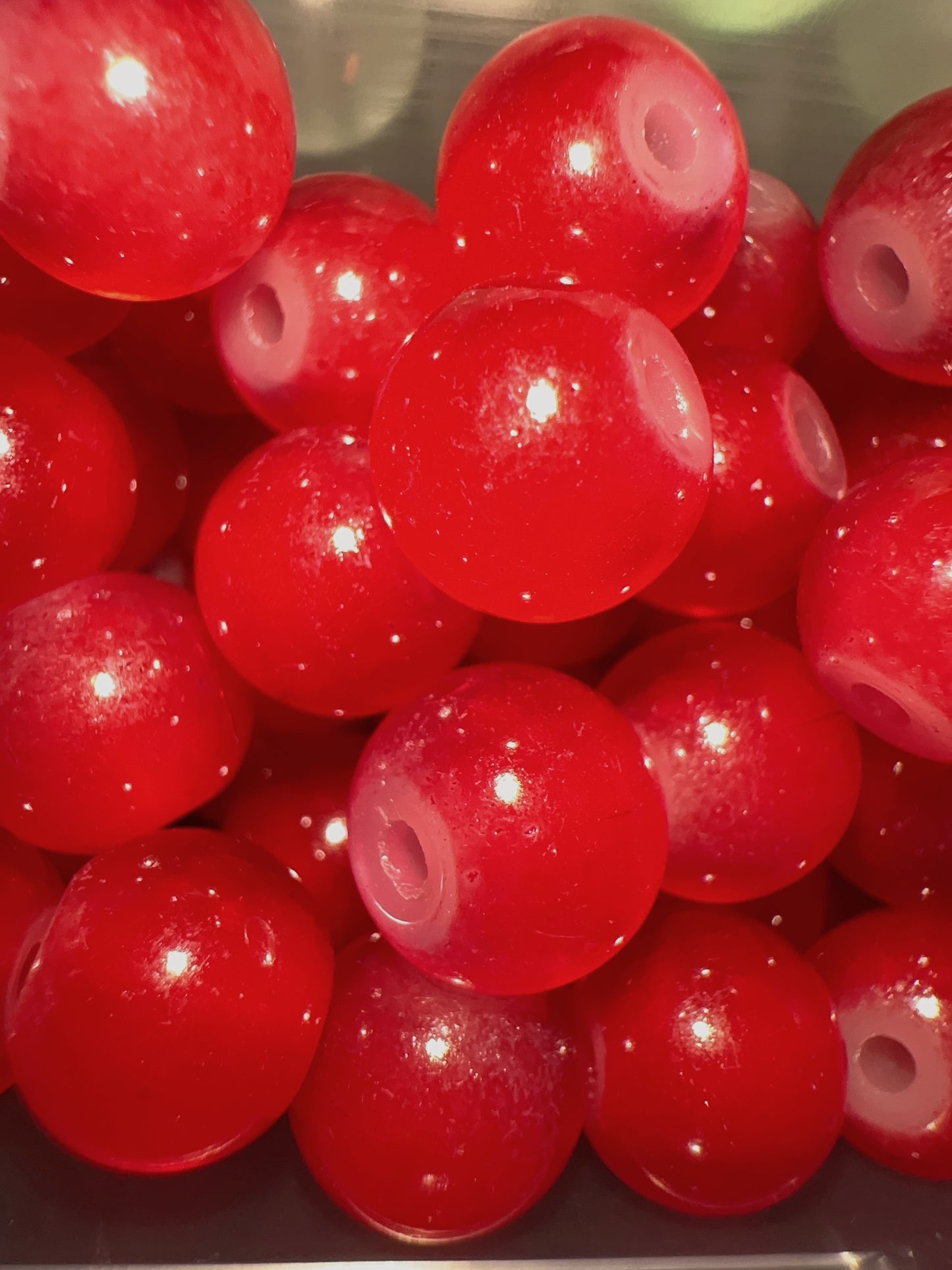 Glass Beads - Red