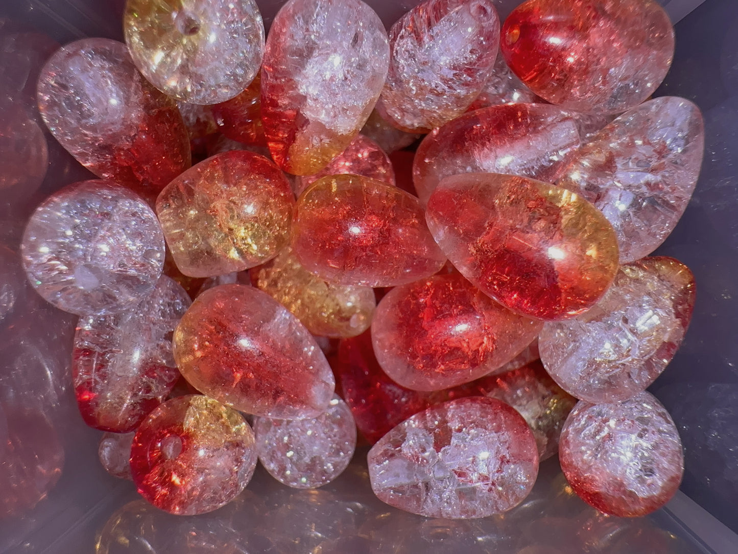 Glass Beads - Red