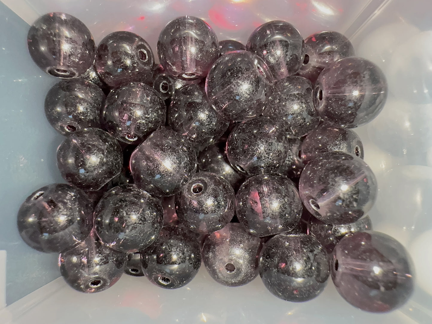 Glass Beads - Black/Grey