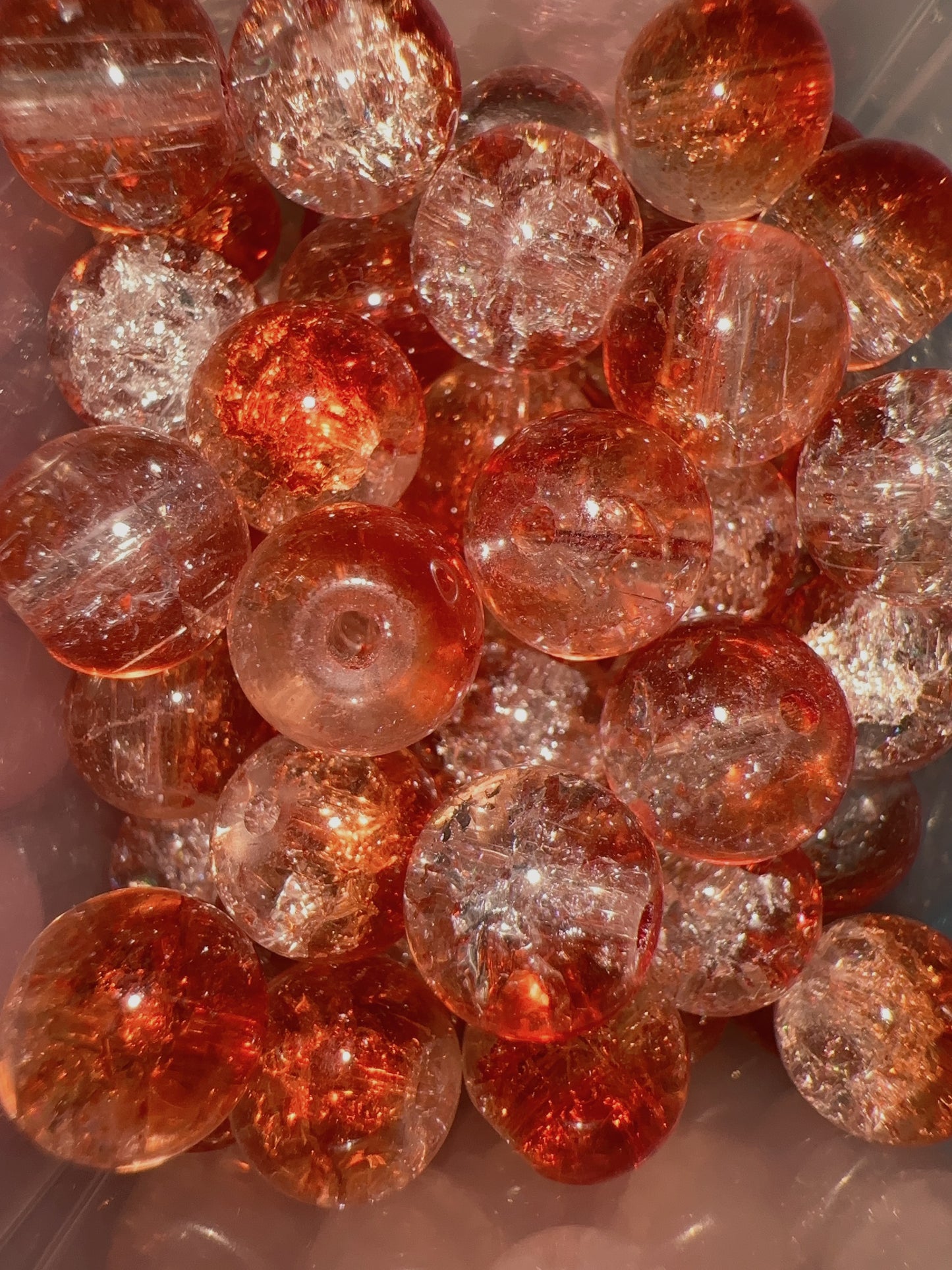 Glass Beads - Orange