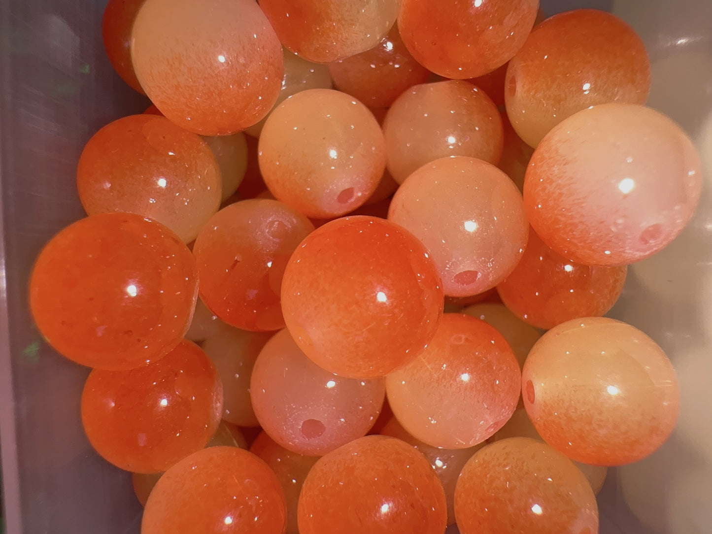 Glass Beads - Orange