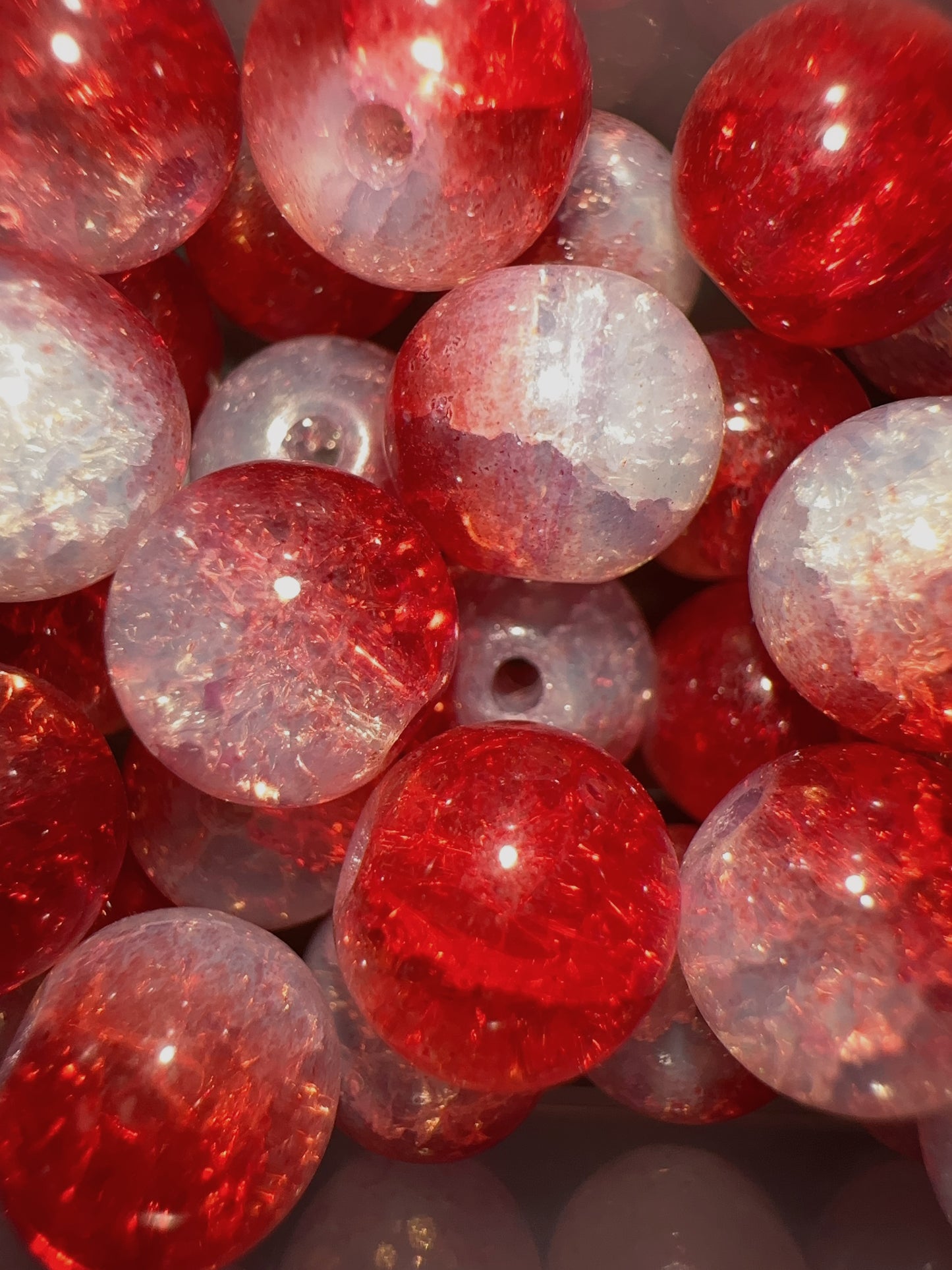 Glass Beads - Red