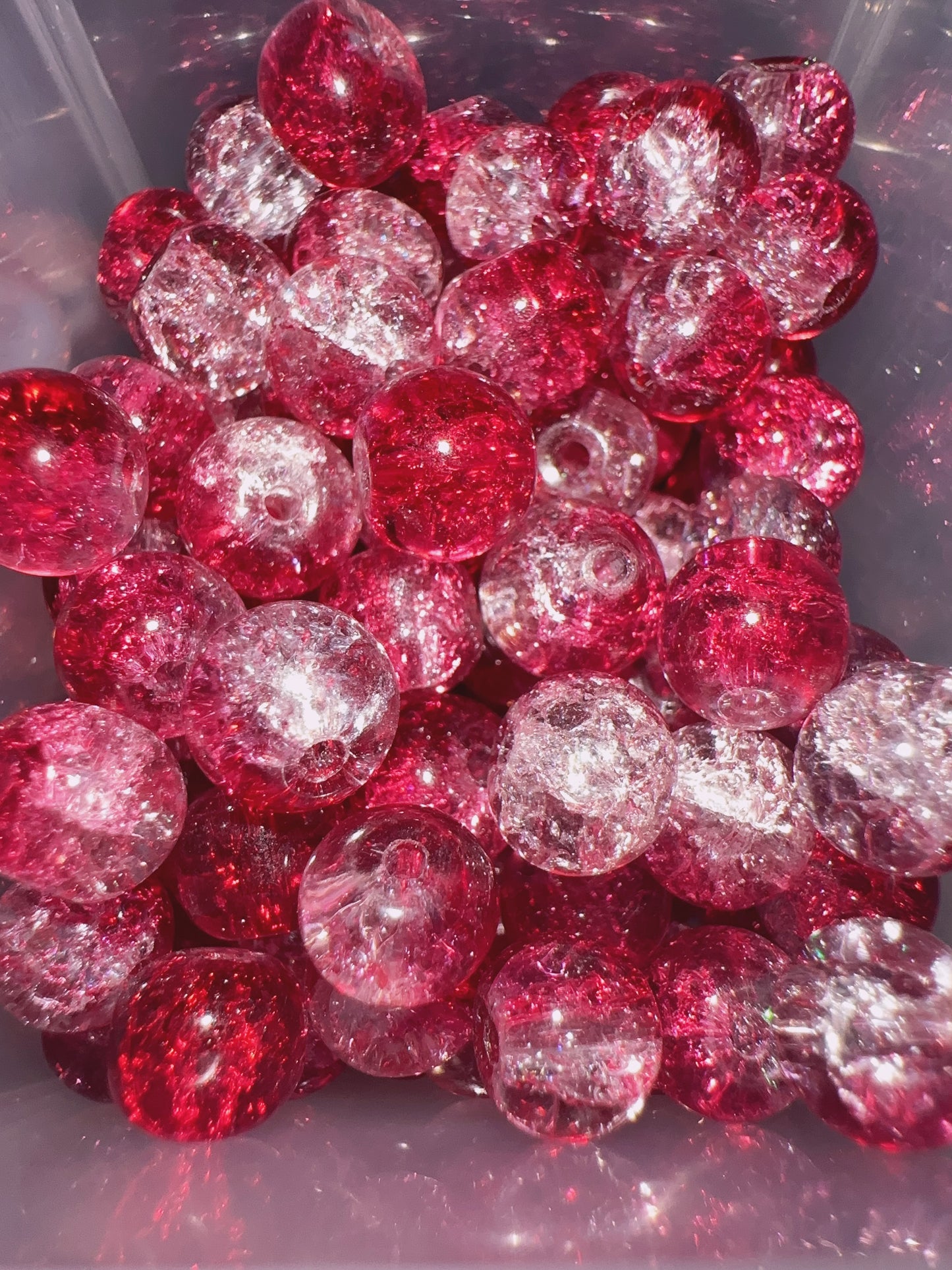 Glass Beads - Pink