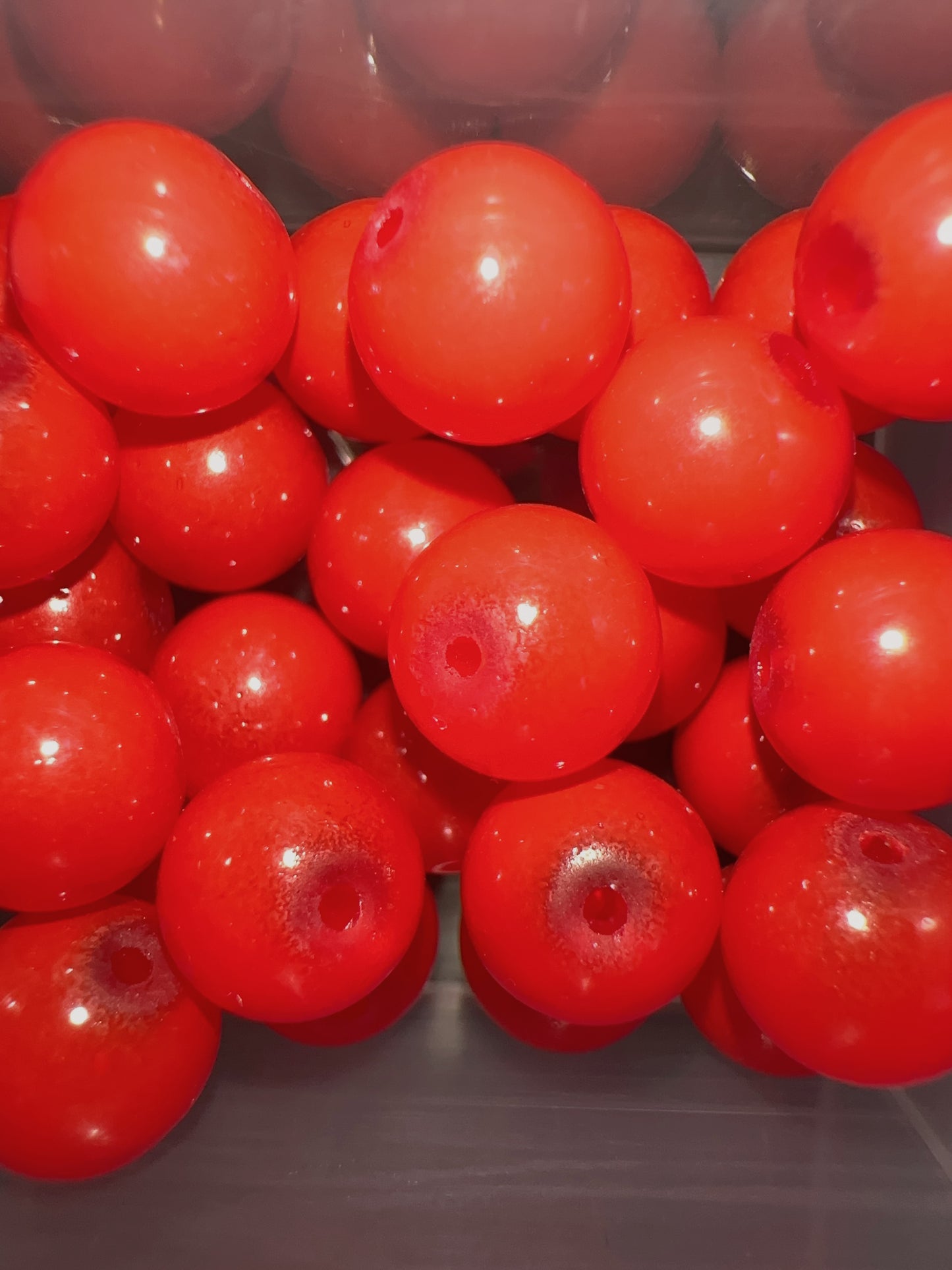 Glass Beads - Red