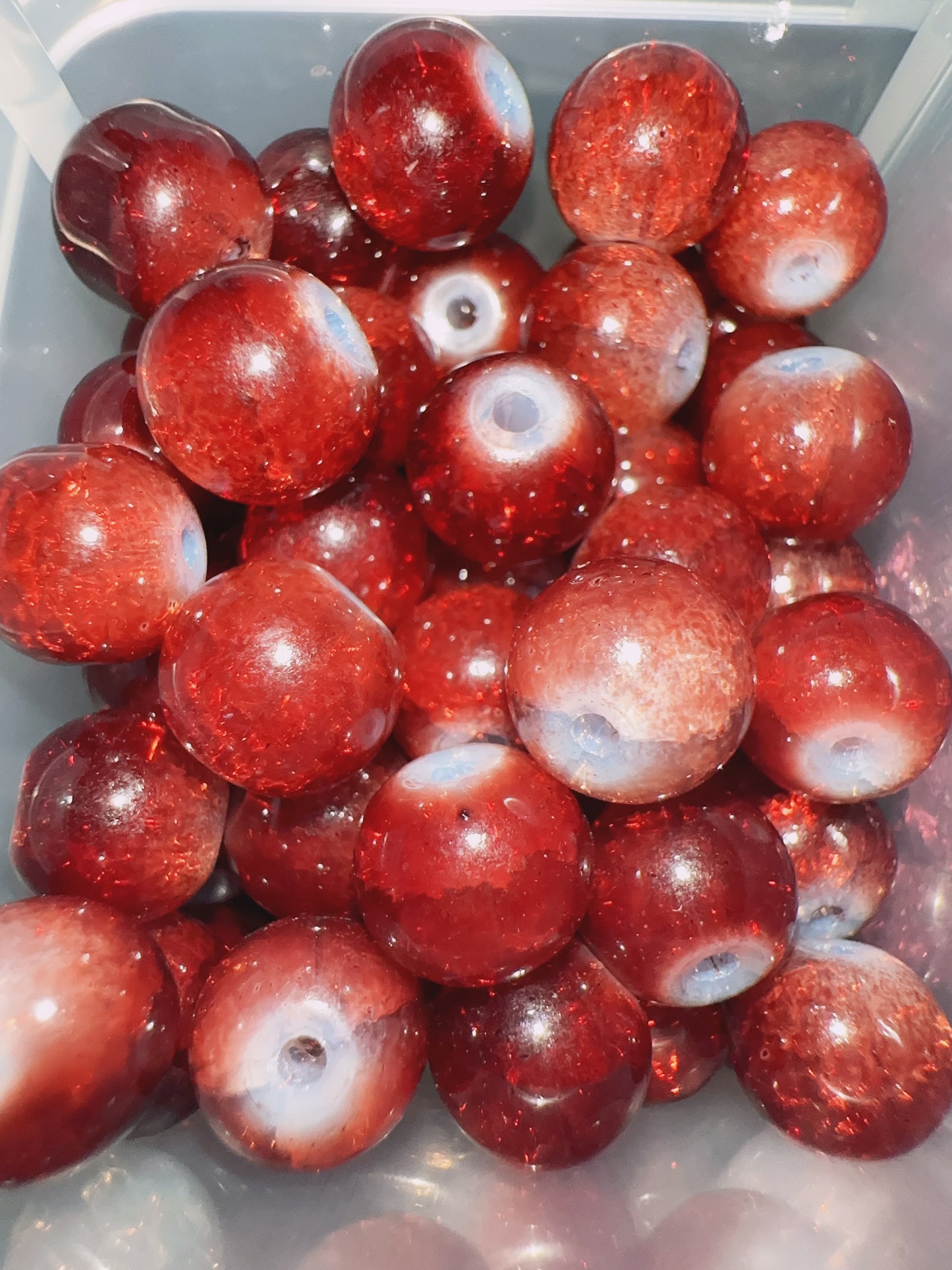 Glass Beads - Red