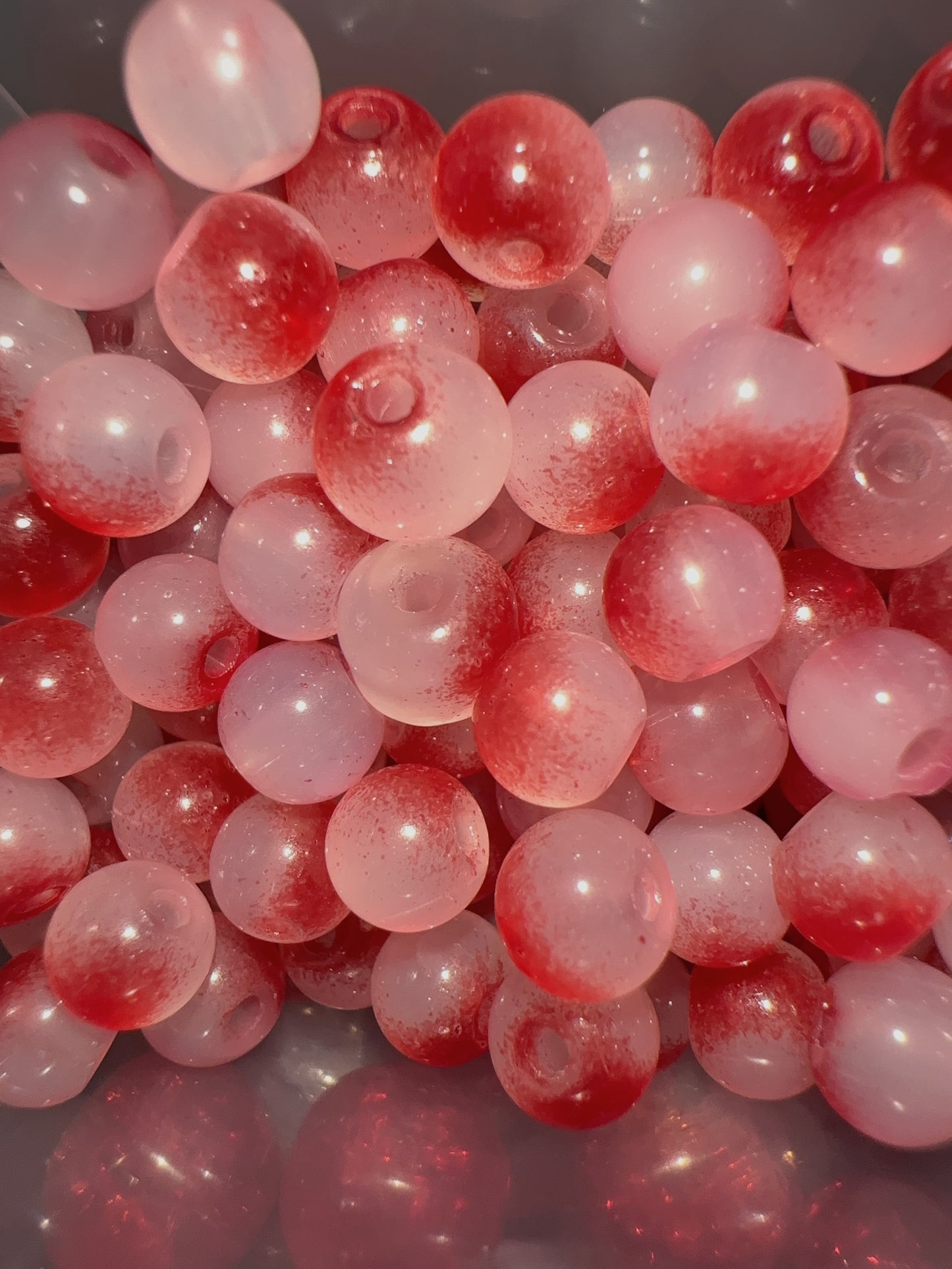 Glass Beads - Red