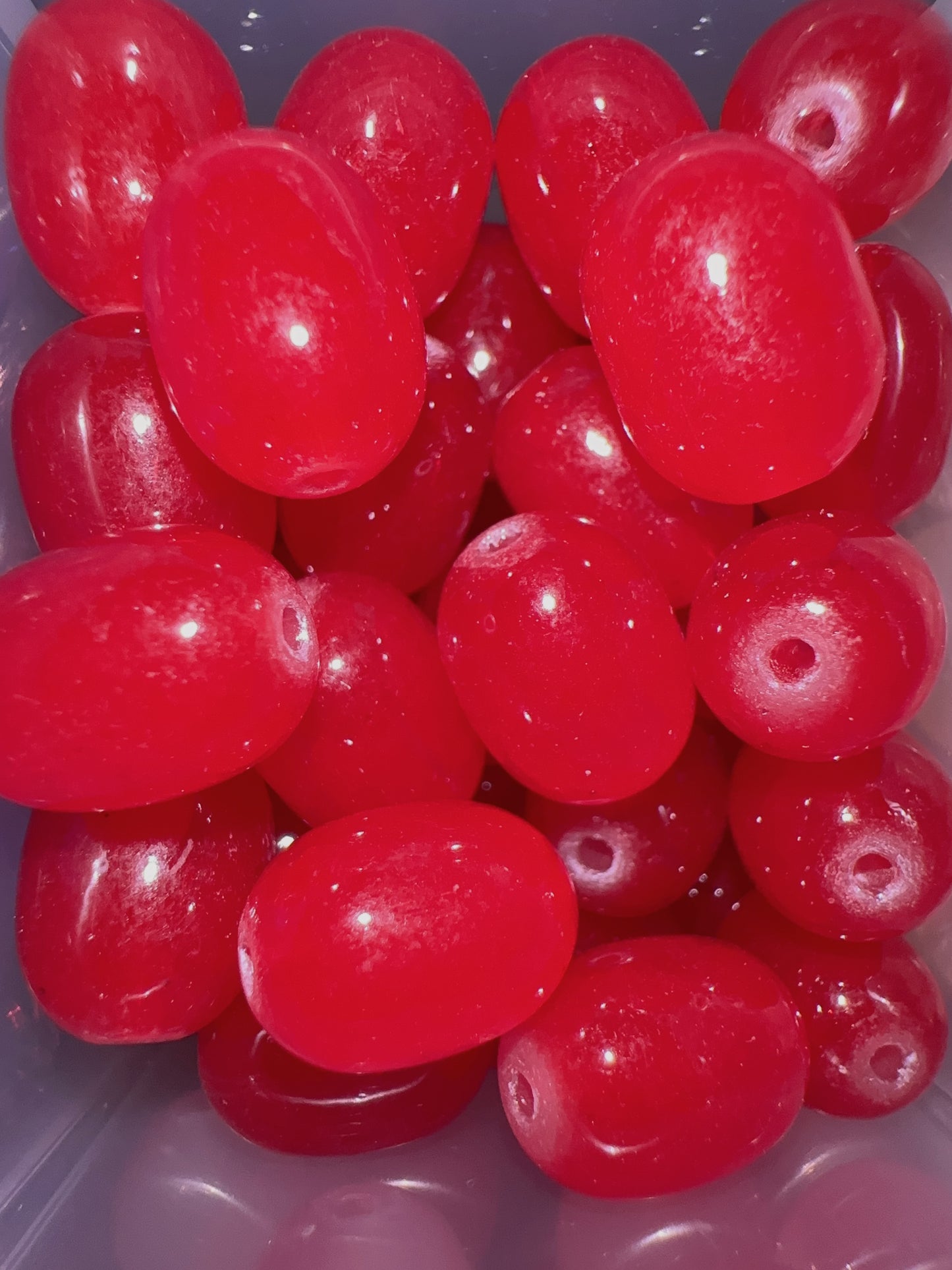 Glass Beads - Red