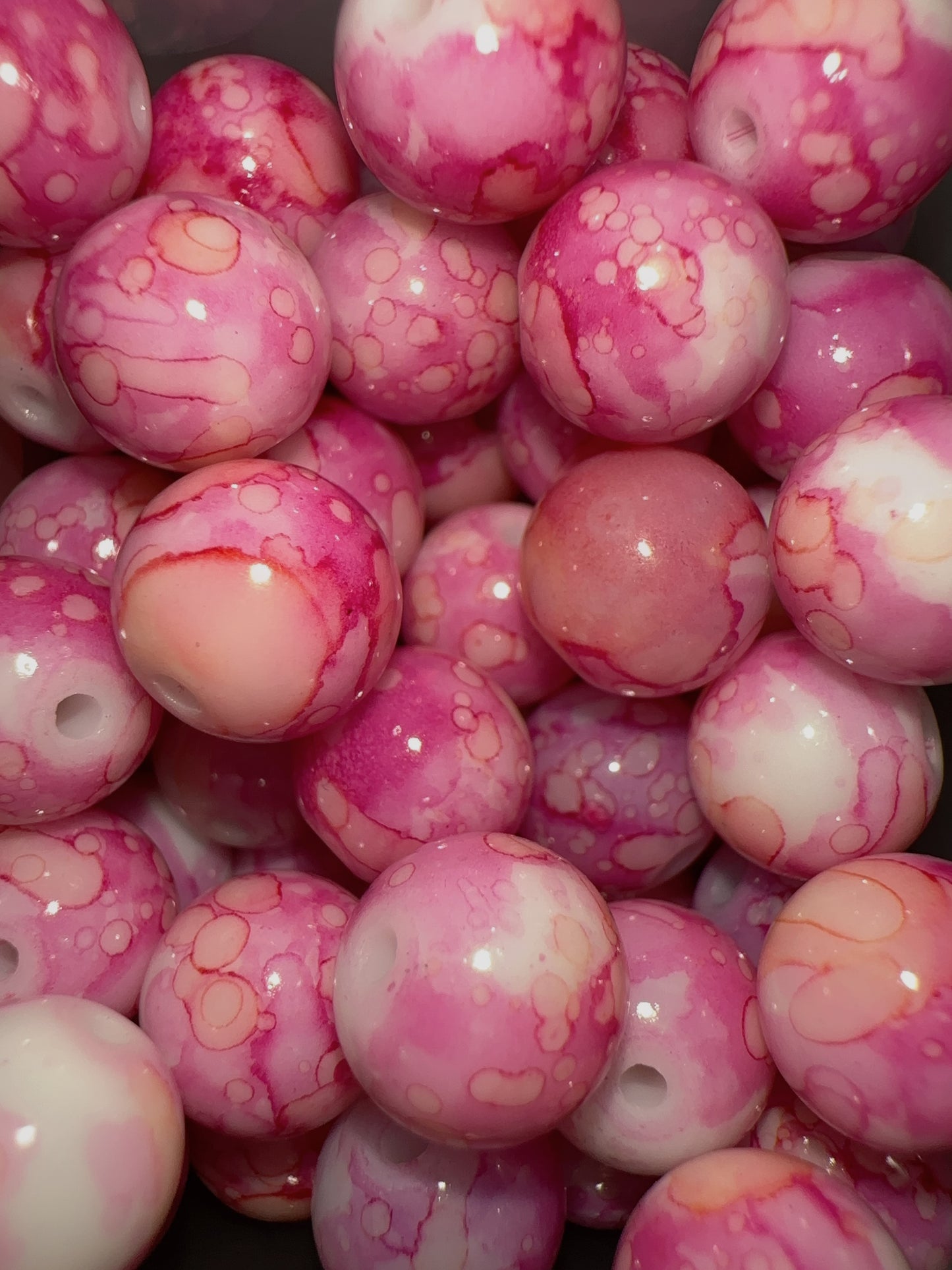 Glass Beads - Pink