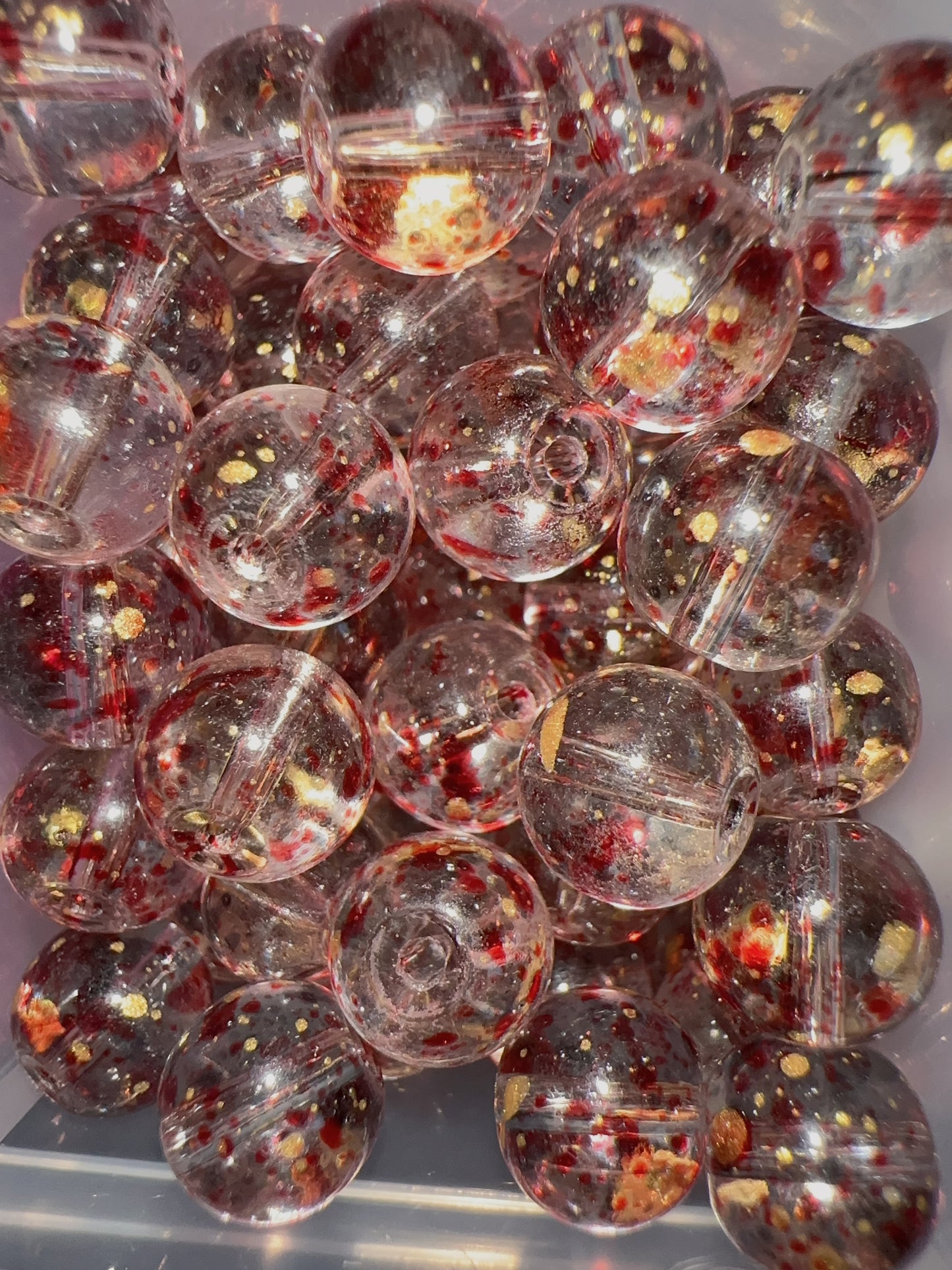 Glass Beads - Red