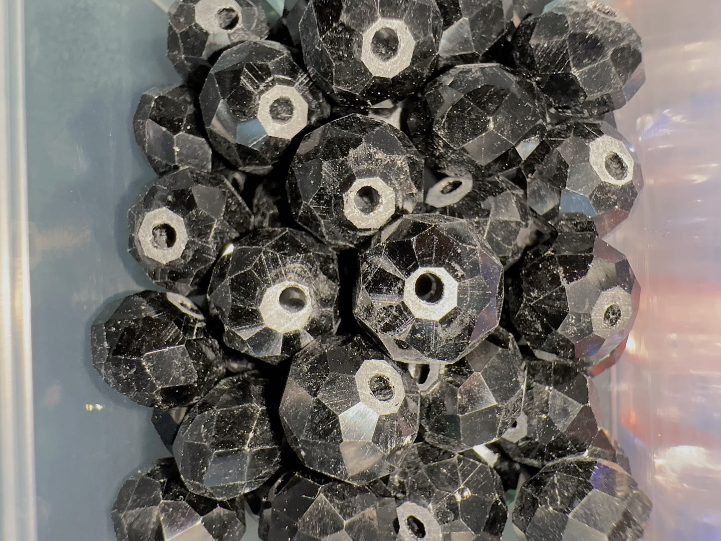 Glass Beads - Black/Grey