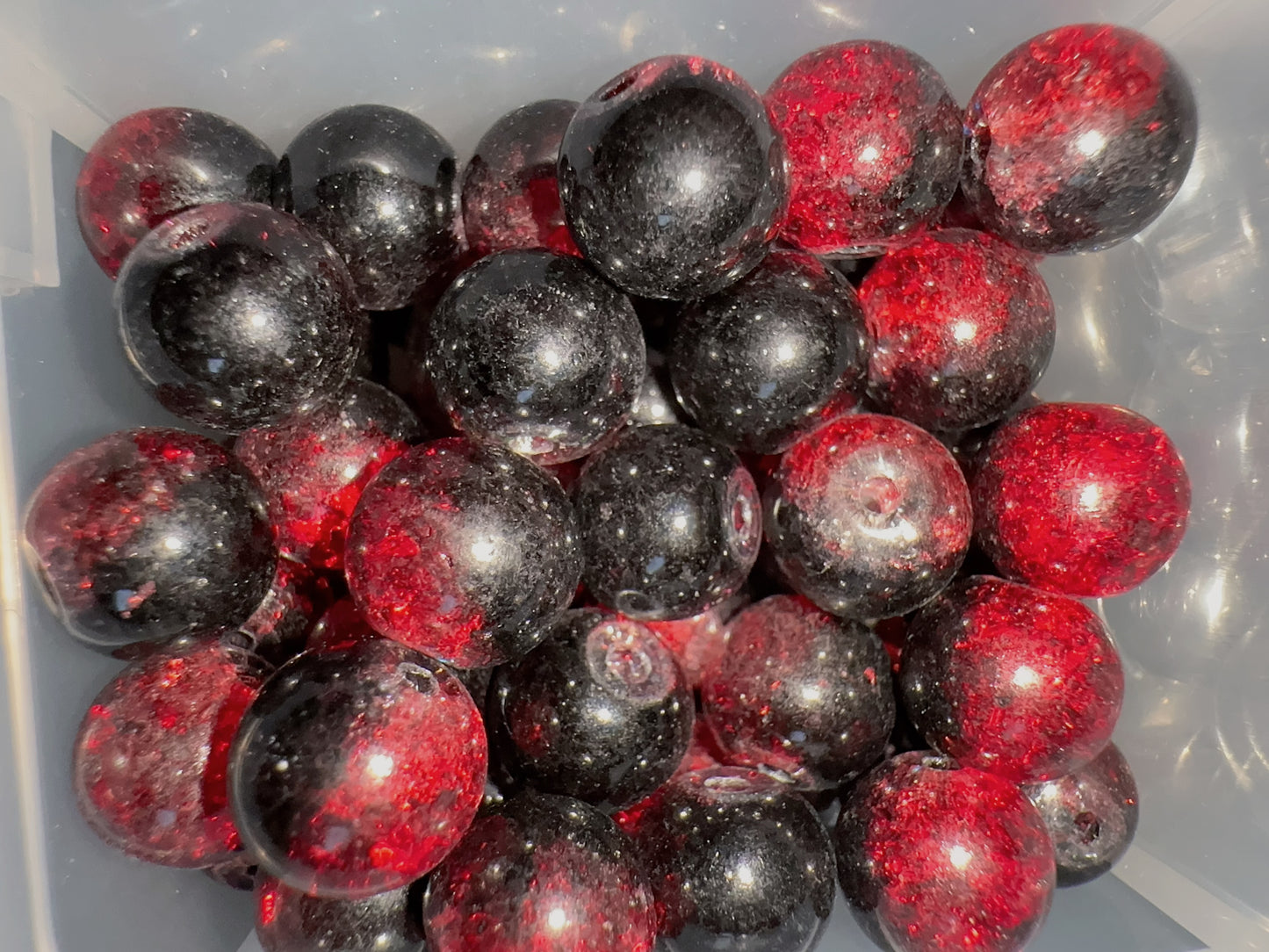 Glass Beads - Red