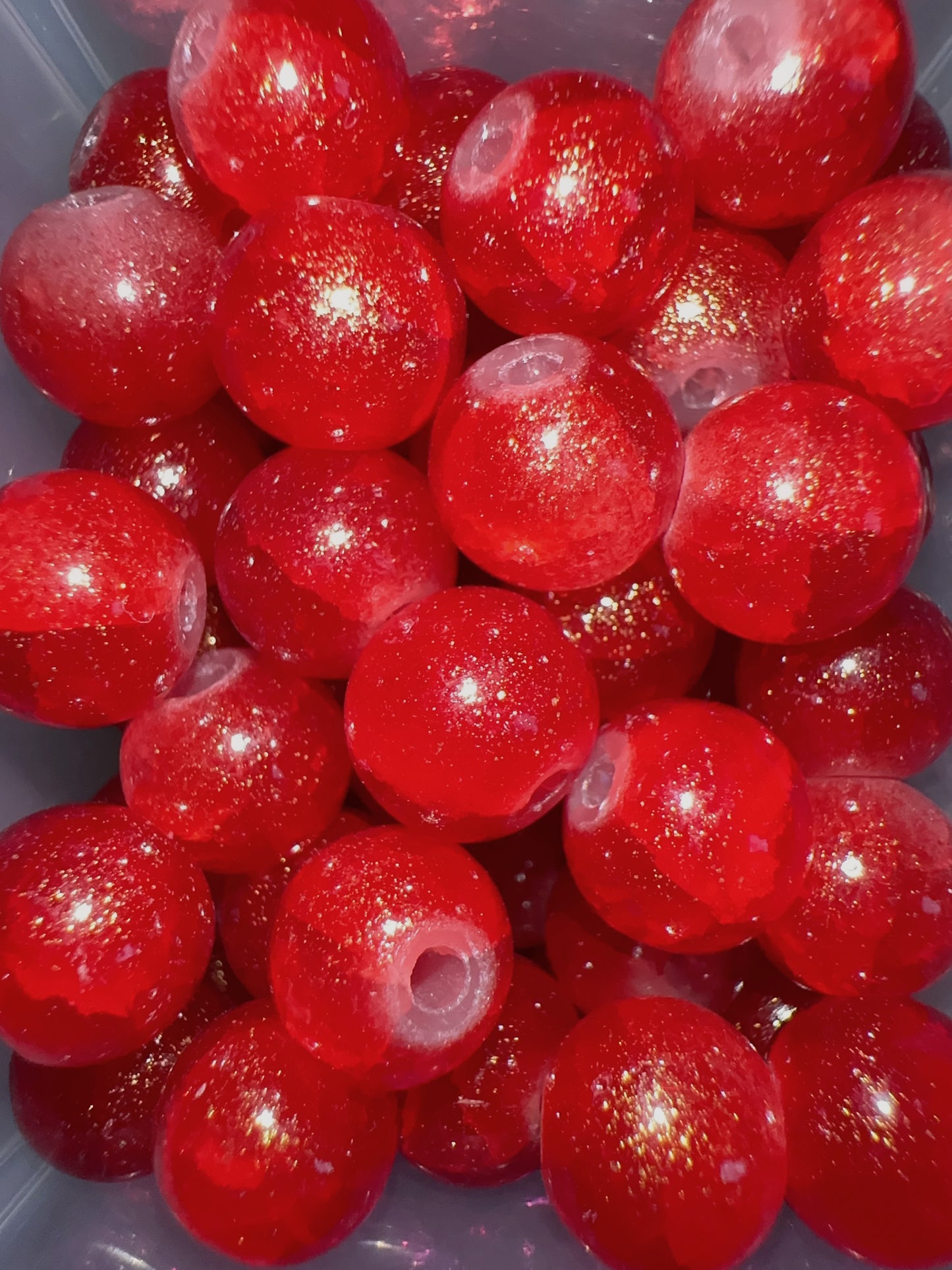 Glass Beads - Red