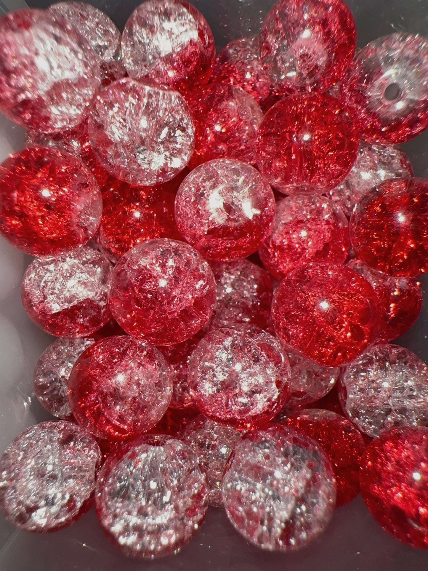 Glass Beads - Red