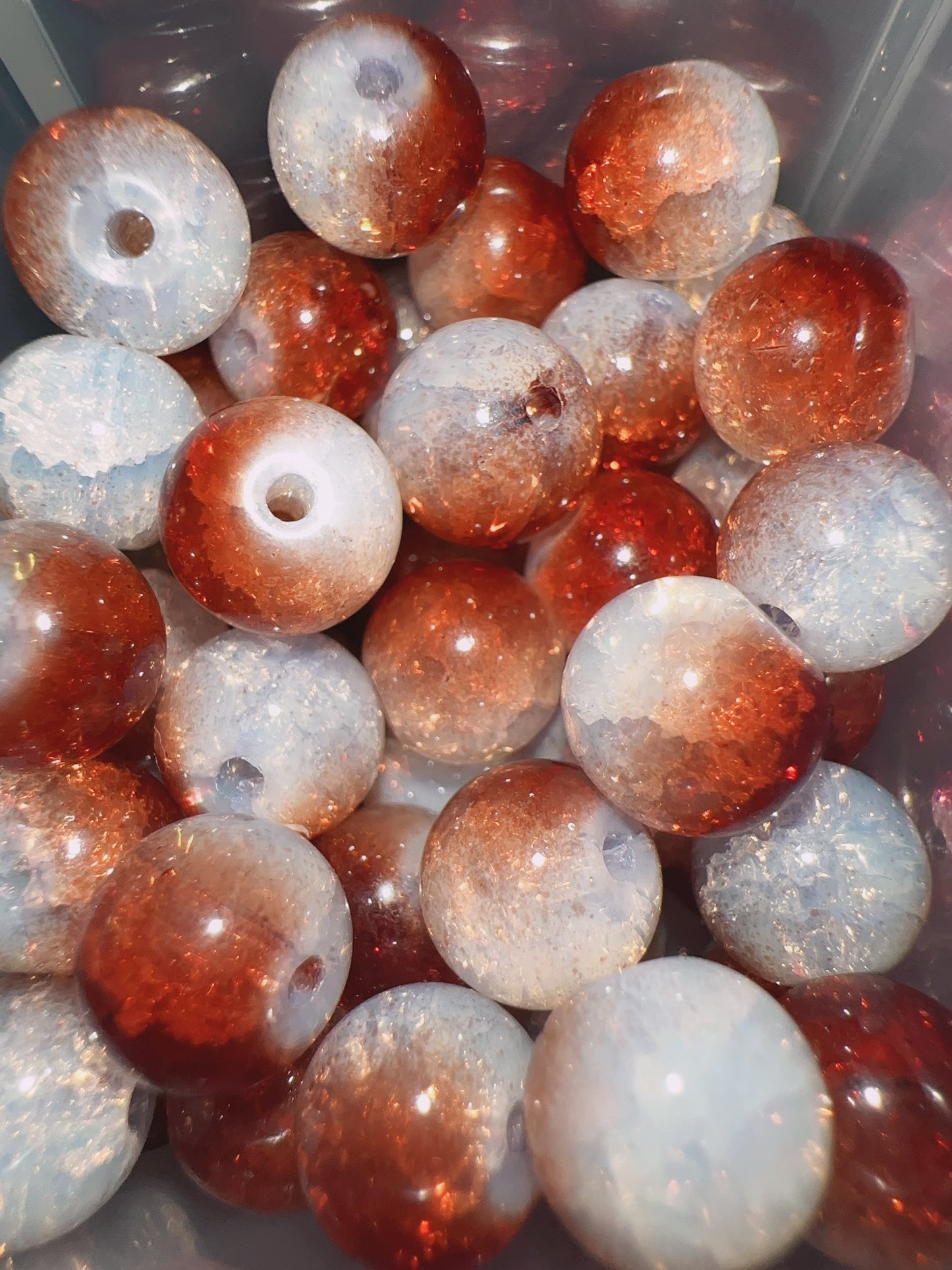 Glass Beads - Red